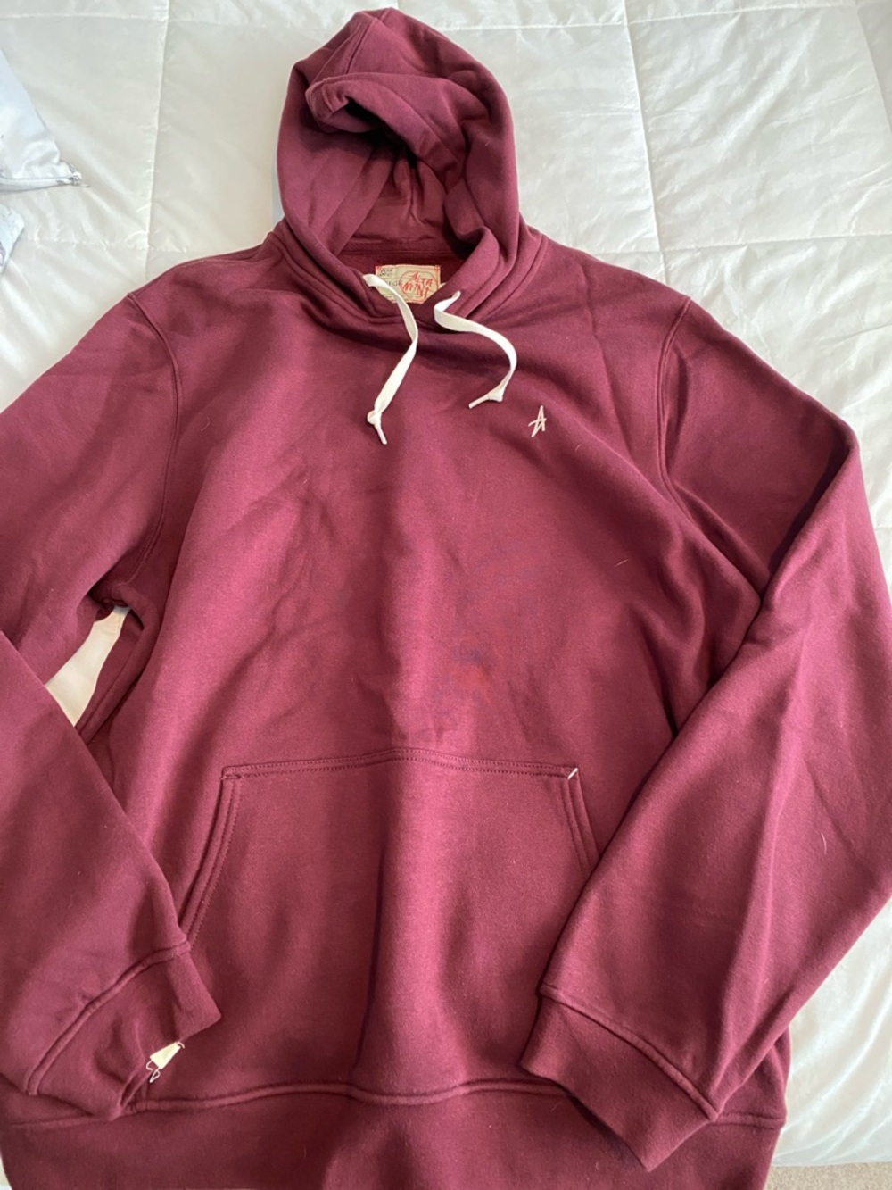 Altamont Maroon Pullover Hoodie with White Drawcord